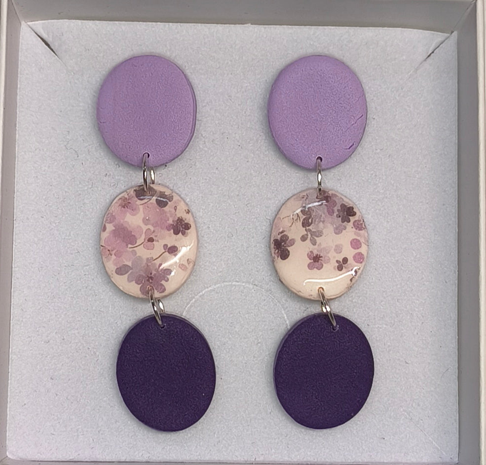 Disco floral lila-morado