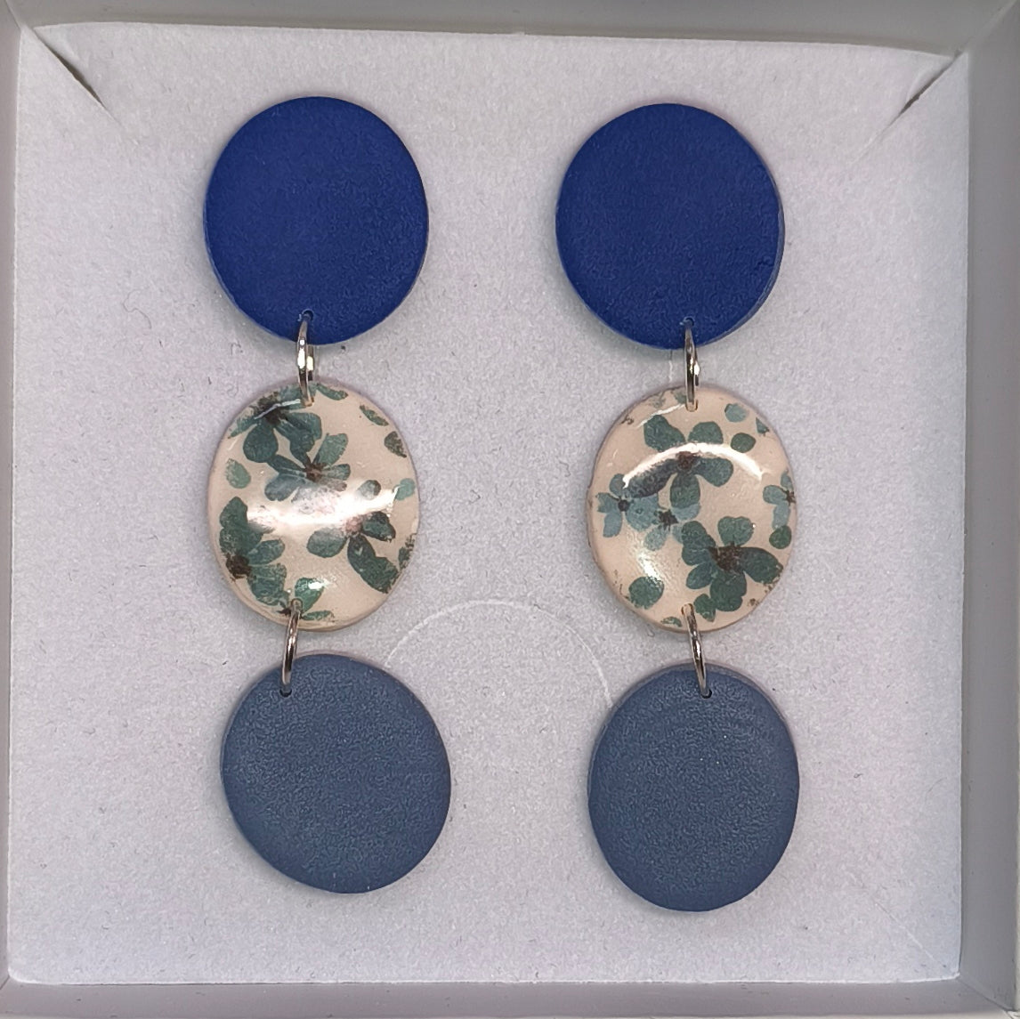 Disco flores azul intenso-azul grisáceo