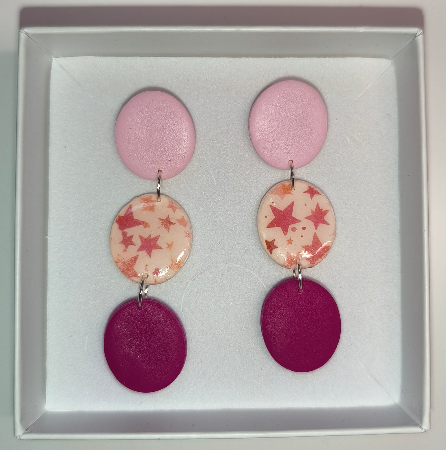 Disco estrellas rosa-fucsia