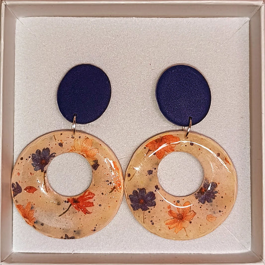 Círculo floral azul