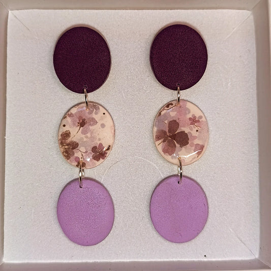 Disco floral morado-lila