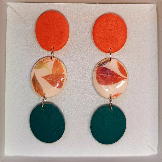 Disco hojas naranja-verde