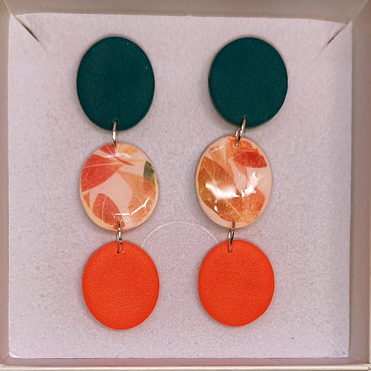 Disco hojas verde-naranja